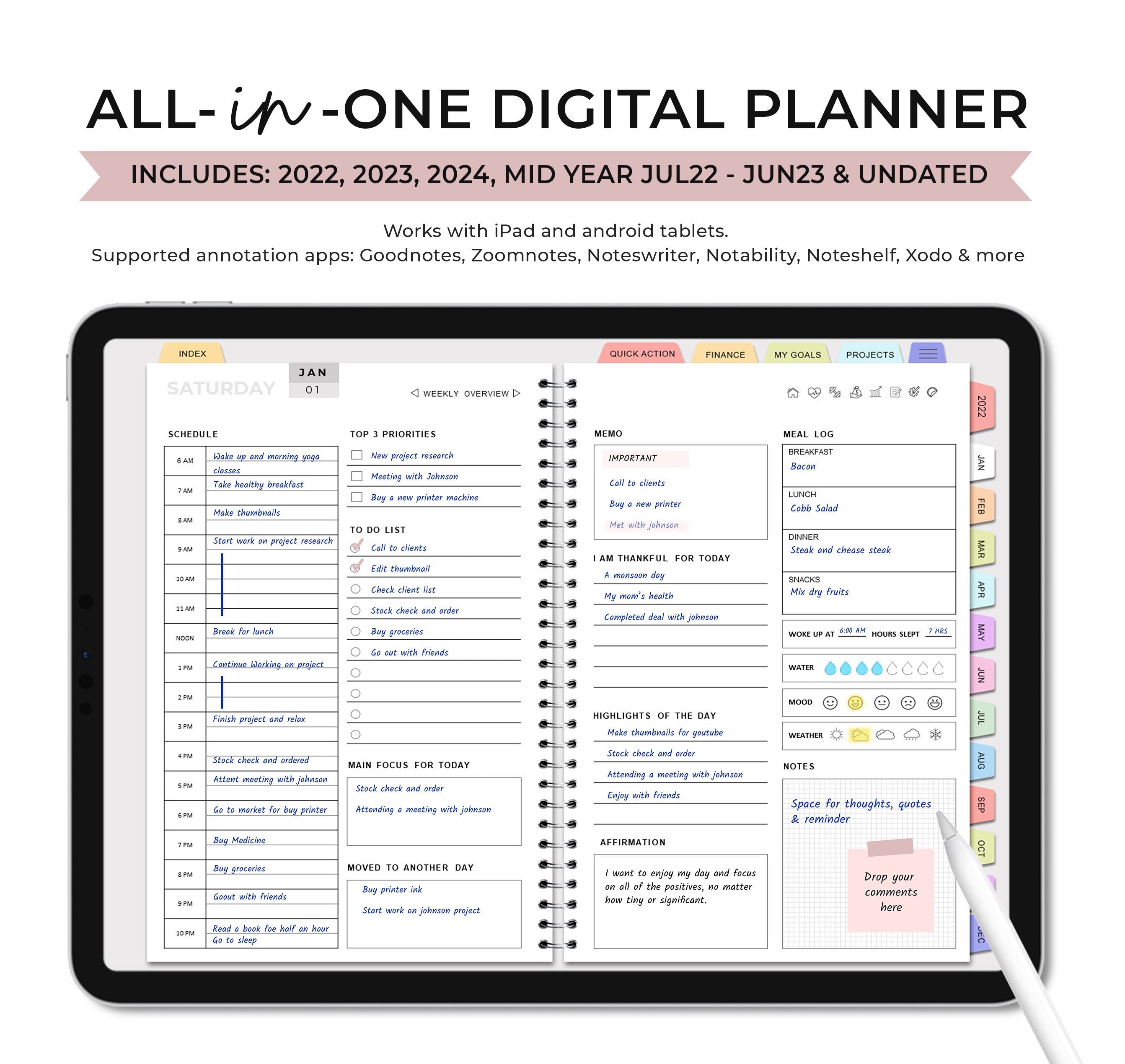 ALL-IN-ONE DIGITAL PLANNER BUNDLE
