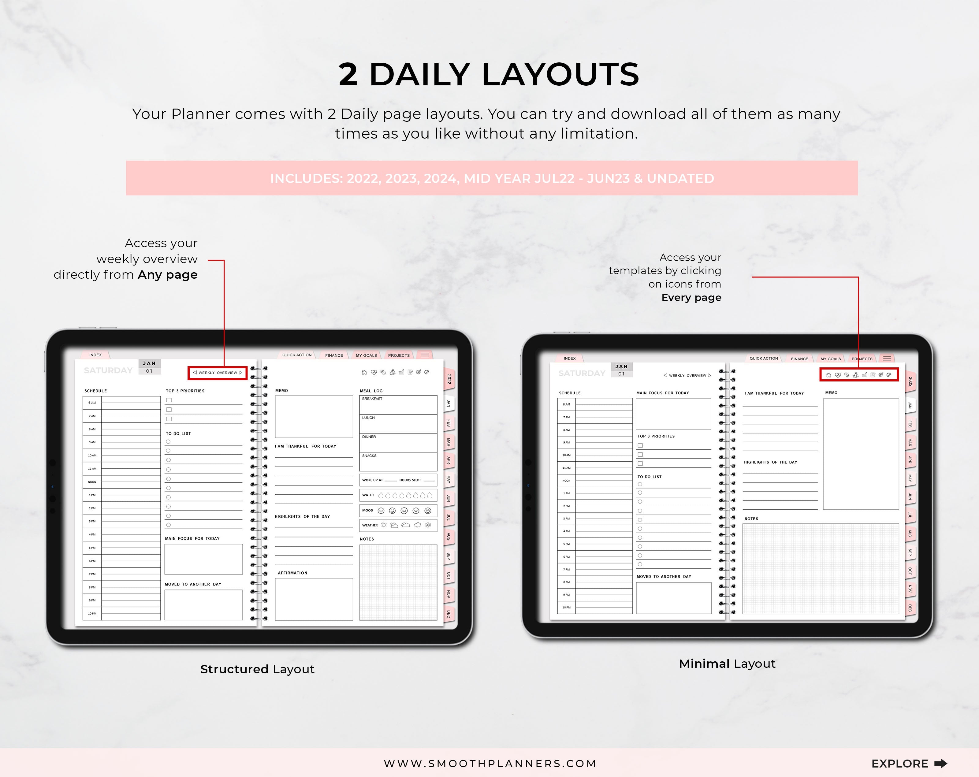CLASSIC PINK DIGITAL PLANNER