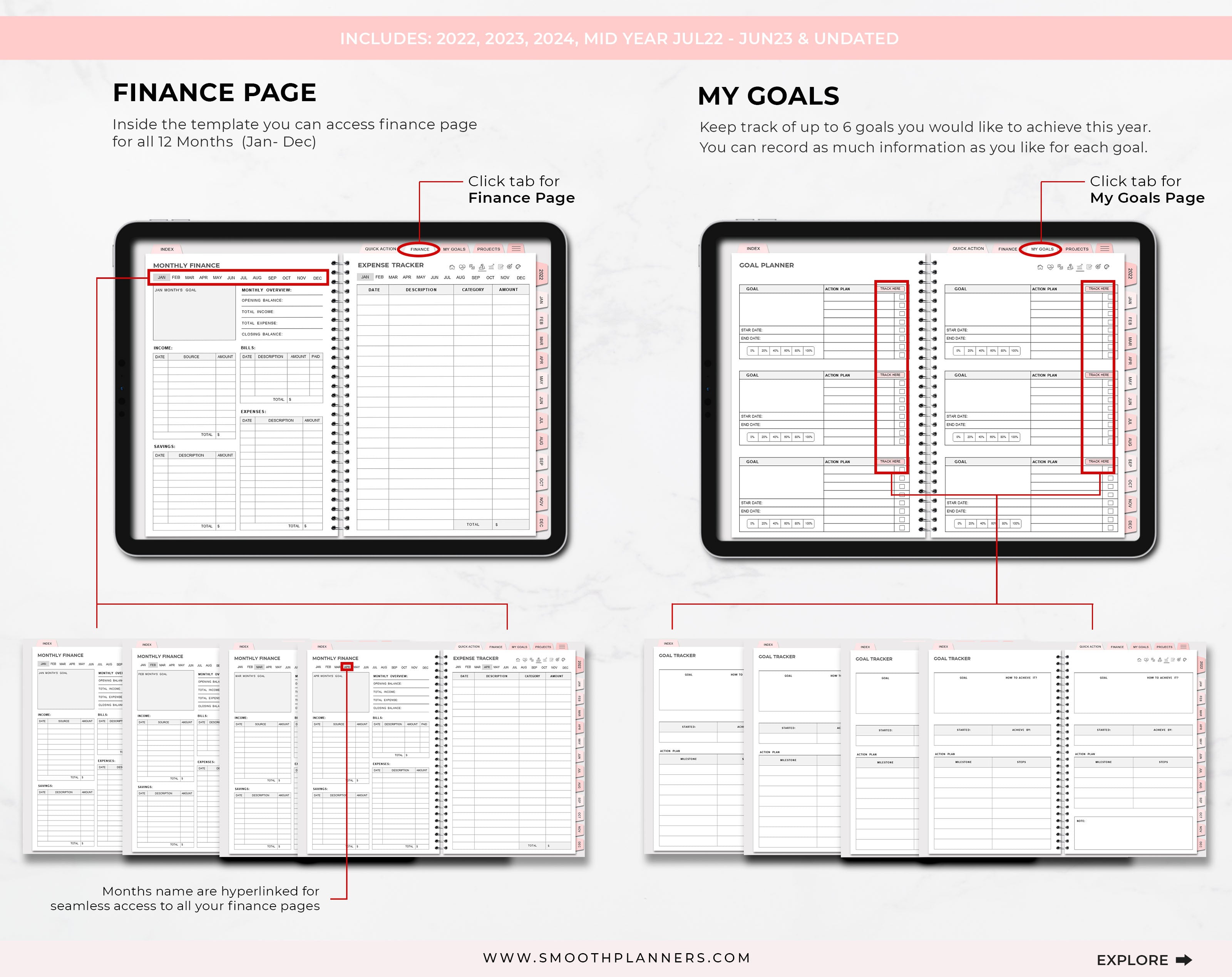 CLASSIC PINK DIGITAL PLANNER